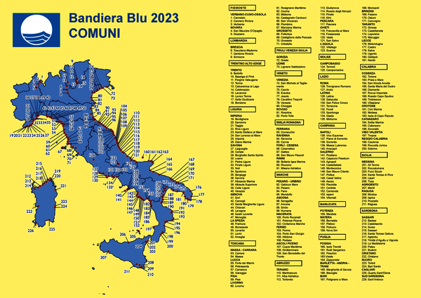cartina delle bandiere 2023